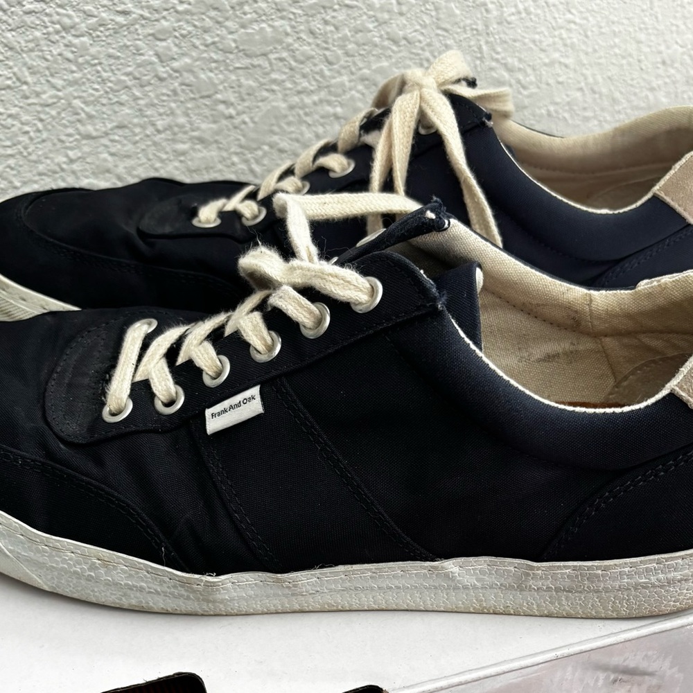 Frank & Oak Black Canvas Sneakers